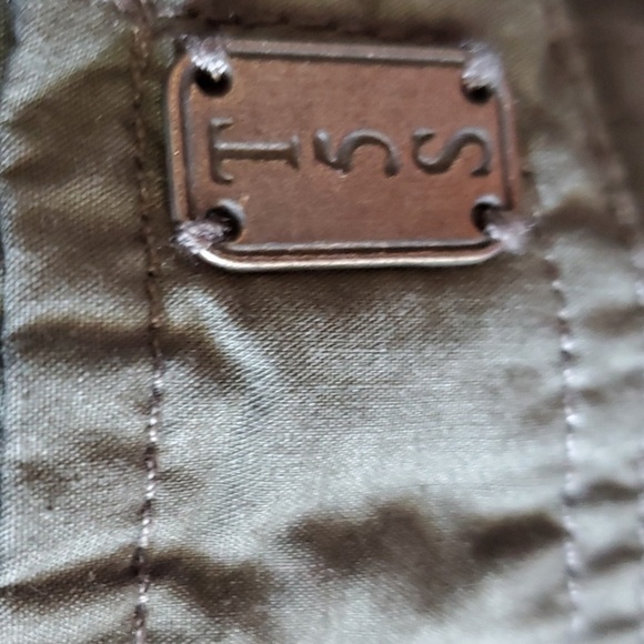 Triple Five Soul army green cotton button down Pit 2 pit 22" - Picture 3 of 11